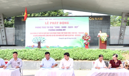Phường Chương Mỹ phát động phong trào “Sáng - Xanh - Sạch - Đẹp”, ra quân tổng vệ sinh môi trường