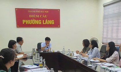 UBND phường Láng làm việc với Ngân hàng Chính sách Xã hội Đống Đa về việc thực hiện nhiệm vụ trên địa bàn phường 6 tháng cuối năm 2025