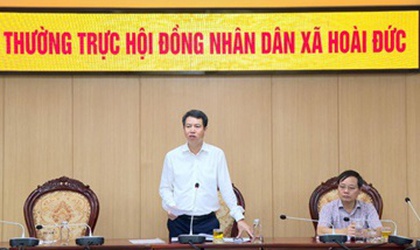 Thường trực HĐND xã Hoài Đức làm việc với UBND xã về việc trả lời các ý kiến, kiến nghị của cử tri tại các cuộc tiếp xúc cử tri sau kỳ họp thứ 2 HĐND xã khóa I, nhiệm kỳ 2021-2026