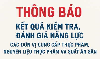 THÔNG BÁO KẾT QUẢ KIỂM TRA, ĐÁNH GIÁ NĂNG LỰC CÁC ĐƠN VỊ CUNG CẤP THỰC PHẨM, NGUYÊN LIỆU THỰC PHẨM VÀ SUẤT ĂN CHO CÁC CƠ SỞ GIÁO DỤC TRÊN ĐỊA BÀN XÃ ĐÔNG ANH NĂM HỌC 2025 – 2026