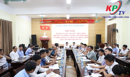 UBND xã Kiều Phú tổ chức hội nghị đánh giá công tác ứng phó phòng chống bão số 5 và triển khai nhiệm vụ trọng tâm trong thời gian tới