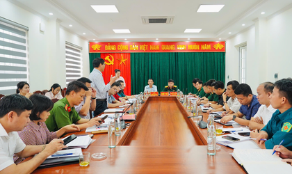 Hội nghị phối hợp hiệp đồng thực hiện nhiệm vụ quân sự - quốc phòng tại xã Yên Lãng