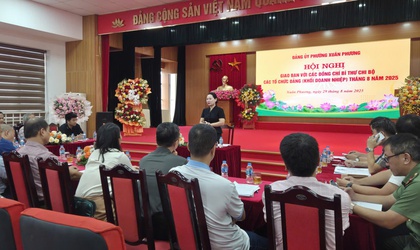 Đảng ủy phường Xuân Phương tổ chức hội nghị giao ban với các tổ chức Đảng khối doanh nghiệp T8/2025