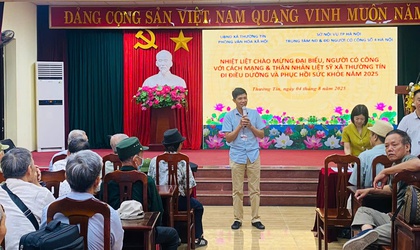 Xã Thường Tín tổ chức chương trình đưa đón 168 người có công đi điều dưỡng đợt 1 năm 2025