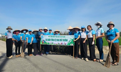 Hội Phụ nữ xã Mỹ Đức thi đua lập thành tích chào Mừng Đại hội Đảng bộ xã khóa 1
