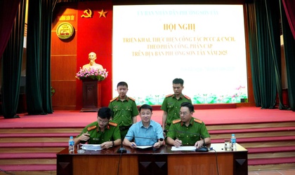 Sơn Tây tổ chức hội nghị triển khai công tác PCCC & CNCH theo phân công, phân cấp trên địa bàn phường