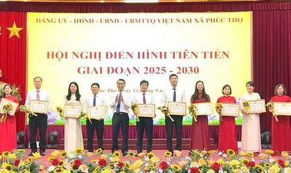 Xã Phúc Thọ tổ chức Hội nghị điển hình tiên tiến giai đoạn 2025-2030