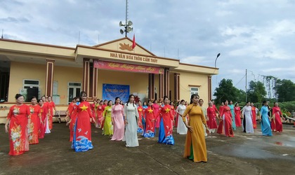 Hoạt động dân vũ sôi nổi của Hội LHPN xã Bất Bạt chào mừng 80 năm Cách mạng Tháng Tám và Quốc khánh 2/9