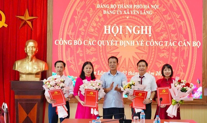 Hội nghị công bố Quyết định về công tác cán bộ tại xã Yên Lãng.