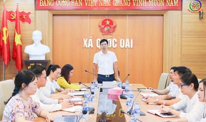 UBND xã Quốc Oai rà soát, đánh giá công tác cải cách hành chính, chuyển đổi số tháng 9/2025