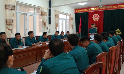 Ban Chỉ huy Quân sự xã Bất Bạt tổ chức hội nghị giao ban công tác quân sự tháng 8 và triển khai một số nhiệm vụ tháng 9