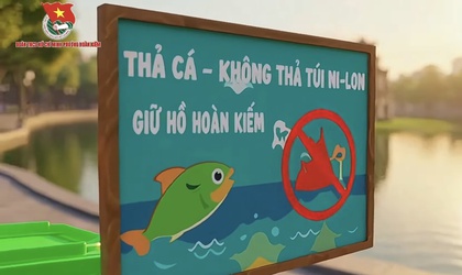 Đoàn Thanh niên phường Hoàn Kiếm thực hiện clip tuyên truyền “Thả cá – Không thả túi nilon”