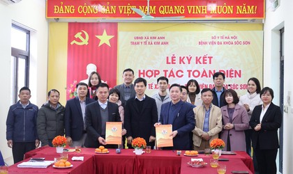 TRUNG TÂM Y TẾ XÃ KIM ANH KÝ KẾT HỢP TÁC TOÀN DIỆN VỚI BỆNH VIỆN ĐA KHOA SÓC SƠN