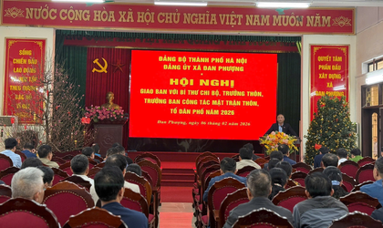 Hội nghị giao ban với bí thư chi bộ, trưởng thôn, trưởng ban công tác mặt trận thôn, tổ dân phố năm 2026