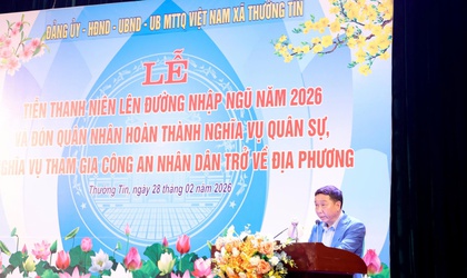 Thanh niên xã Thường Tín sẵn sàng lên đường nhập ngũ năm 2026