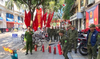 Phường Hai Bà Trưng tập huấn nghiệp vụ phòng cháy, chữa cháy cho các lực lượng phục vụ bầu cử