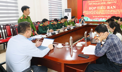 TIỂU BAN BẢO ĐẢM AN NINH TRẬT TỰ VÀ AN TOÀN XÃ HỘI TỔ CHỨC HỌP RÀ SOÁT PHƯƠNG ÁN, PHÂN CÔNG NHIỆM VỤ, BẢO ĐẢM AN NINH, AN TOÀN TRÊN TOÀN ĐỊA BÀN XÃ.