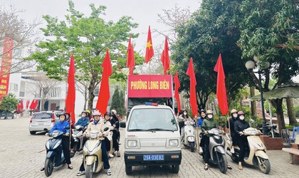 Đoàn TNCS Hồ Chí Minh phường Long Biên tổ chức tuyên truyền lưu động về công tác bầu cử đại biểu Quốc hội và đại biểu HĐND các cấp nhiệm kỳ 2026–2031
