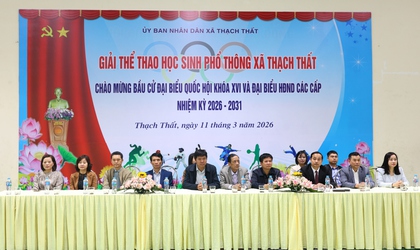Khai mạc giải thể thao học sinh phổ thông xã Thạch Thất năm học 2025 - 2026