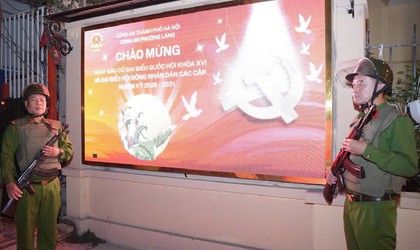 CÔNG AN PHƯỜNG LÁNG: TUẦN TRA VŨ TRANG XUYÊN ĐÊM BẢO VỆ NGÀY HỘI NON SÔNG
