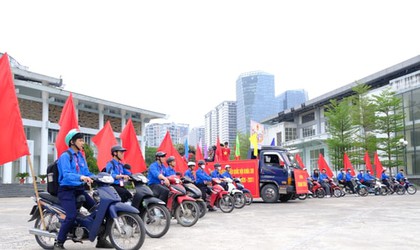 Tuổi trẻ phường Thanh Xuân ra quân tuyên truyền bầu cử