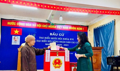 Quốc Oai: Đến 14 giờ 30 phút, đã có 5 khu vực bỏ phiếu đạt 100% cử tri tham gia bầu cử