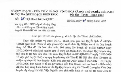 Lấy ý kiến UBND cấp xã và cộng đồng dân cư có liên quan đối với Quy hoạch tổng thể Thủ đô Hà Nội tầm nhìn 100 năm