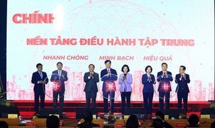 Hoài Đức: kết nối trực tuyến lễ khai trương nền tảng điều hành tập trung 