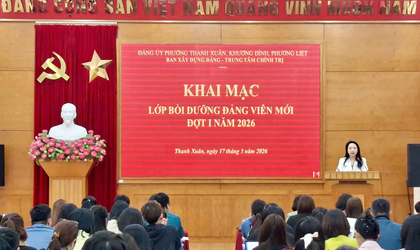 Khai mạc lớp bồi dưỡng Lý luận Chính trị dành cho Đảng viên mới đợt I năm 2026