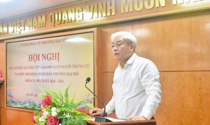 Phường Đại Mỗ công bố kết quả bầu cử đại biểu HĐND phường