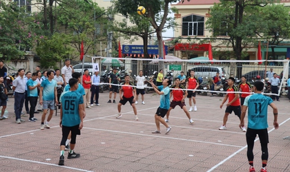 Sôi nổi Giải Bóng chuyền hơi nam, nữ xã Phú Xuyên năm 2026
