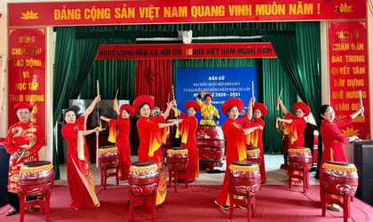 Hội trống Ứng Thiên: Điểm hẹn hấp dẫn chào mừng thành công bầu cử