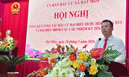 Xã Hát Môn tổng kết thành công cuộc bầu cử đại biểu Quốc hội và HĐND các cấp nhiệm kỳ 2026-2031
