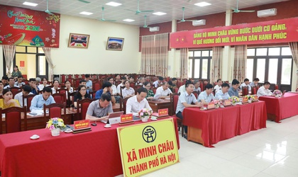 Xã Minh Châu tham gia học tập, quán triệt Nghị quyết về phát triển Thủ đô trong kỷ nguyên mới