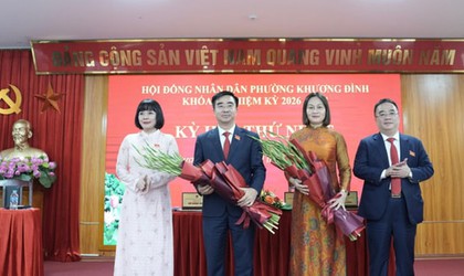 Phường Khương Đình kiện toàn các chức danh lãnh đạo HĐND và UBND