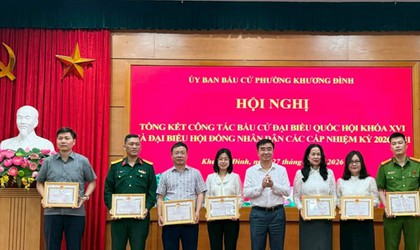 Phường Khương Đình tổng kết công tác bầu cử đại biểu Quốc hội, HĐND các cấp