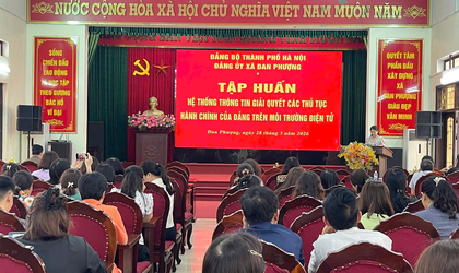 Trên 220 đại biểu tham dự lớp Tập huấn hệ thống thông tin giải quyết thủ tục hành chính của Đảng