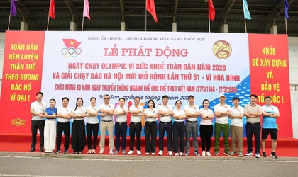 SÓC SƠN TỔ CHỨC NGÀY CHẠY OLYMPIC VÌ SỨC KHOẺ TOÀN DÂN NĂM 2026 VÀ PHÁT ĐỘNG GIẢI CHẠY BÁO HÀ NỘI MỚI MỞ RỘNG LẦN THỨ 51, CHÀO MỪNG 80 NĂM NGÀY TRUYỀN THỐNG THỂ DỤC THỂ THAO VIỆT NAM