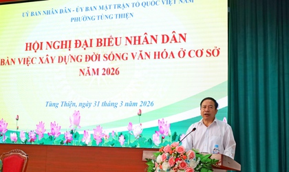 Phường Tùng Thiện tổ chức Hội nghị đại biểu nhân dân bàn giải pháp xây dựng đời sống văn hóa ở cơ sở năm 2026