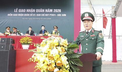 BAN CHỈ HUY PHÒNG THỦ KHU VỰC 1 - SÓC SƠN LONG TRỌNG TỔ CHỨC LỄ GIAO NHẬN QUÂN NĂM 2026