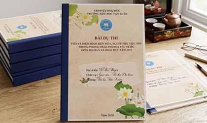 Xã Hoài Đức tổ chức chấm thi “Viết về gương điển hình Người tốt, việc tốt” năm 2026