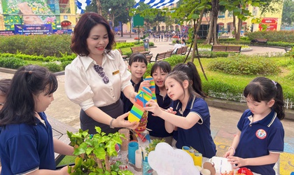 Sôi động Ngày hội trải nghiệm trí tuệ AI và STEM, ROBOTICS của học sinh trường Tiểu học Trung Yên