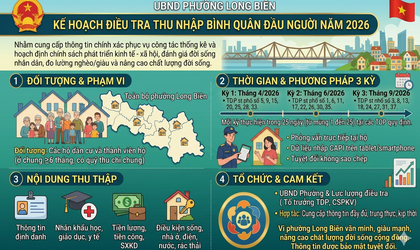 Phường Long Biên triển khai điều tra thu nhập bình quân đầu người năm 2026