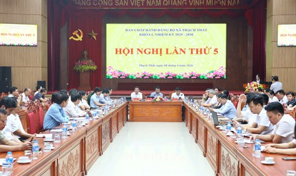 THẠCH THẤT: HỘI NGHỊ BAN CHẤP HÀNH ĐẢNG BỘ XÃ KHÓA I, NHIỆM KỲ 2025–2030 LẦN THỨ 5