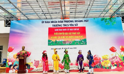 TRƯỜNG THCS YÊN SỞ TỔ CHỨC SINH HOẠT DƯỚI CỜ THEO CHỦ ĐIỂM: 