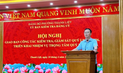 Ủy ban Kiểm tra Đảng ủy phường Thanh Liệt: Sơ kết công tác quý I/2026, tăng cường giám sát, siết chặt kỷ luật Đảng