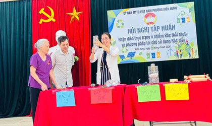 Phường Kiến Hưng: Tập huấn nhận diện thực trạng ô nhiễm rác thải nhựa và phương pháp tái chế rác thải