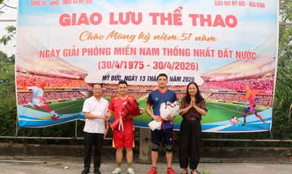 Giao lưu bóng đá thắt chặt tình đoàn kết lương – giáo tại xã Mỹ Đức