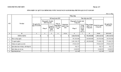 Quyết định công bố công khai Quyết toán thu ngân sách nhà nước trên địa bàn; quyết toán thu, chi ngân sách năm 2025 của phường Phú Diễn