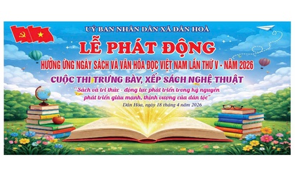 UBND XÃ DÂN HÒA SẼ TỔ CHỨC LỄ PHÁT ĐỘNG VÀ CUỘC THI TRƯNG BÀY XẾP SÁCH NGHỆ THUẬT HƯỞNG ỨNG NGÀY SÁCH VÀ VĂN HÓA ĐỌC VIỆT NAM LẦN THỨ 5 - NĂM 2026.  SÁCH – TRI THỨC – SÁNG TẠO – LAN TỎA